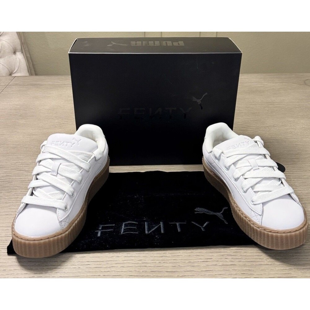 PUMA FENTY Junior Creeper Phatty Nubuck Sneakers. Warm White. Size 6.5 - Picture 10 of 10